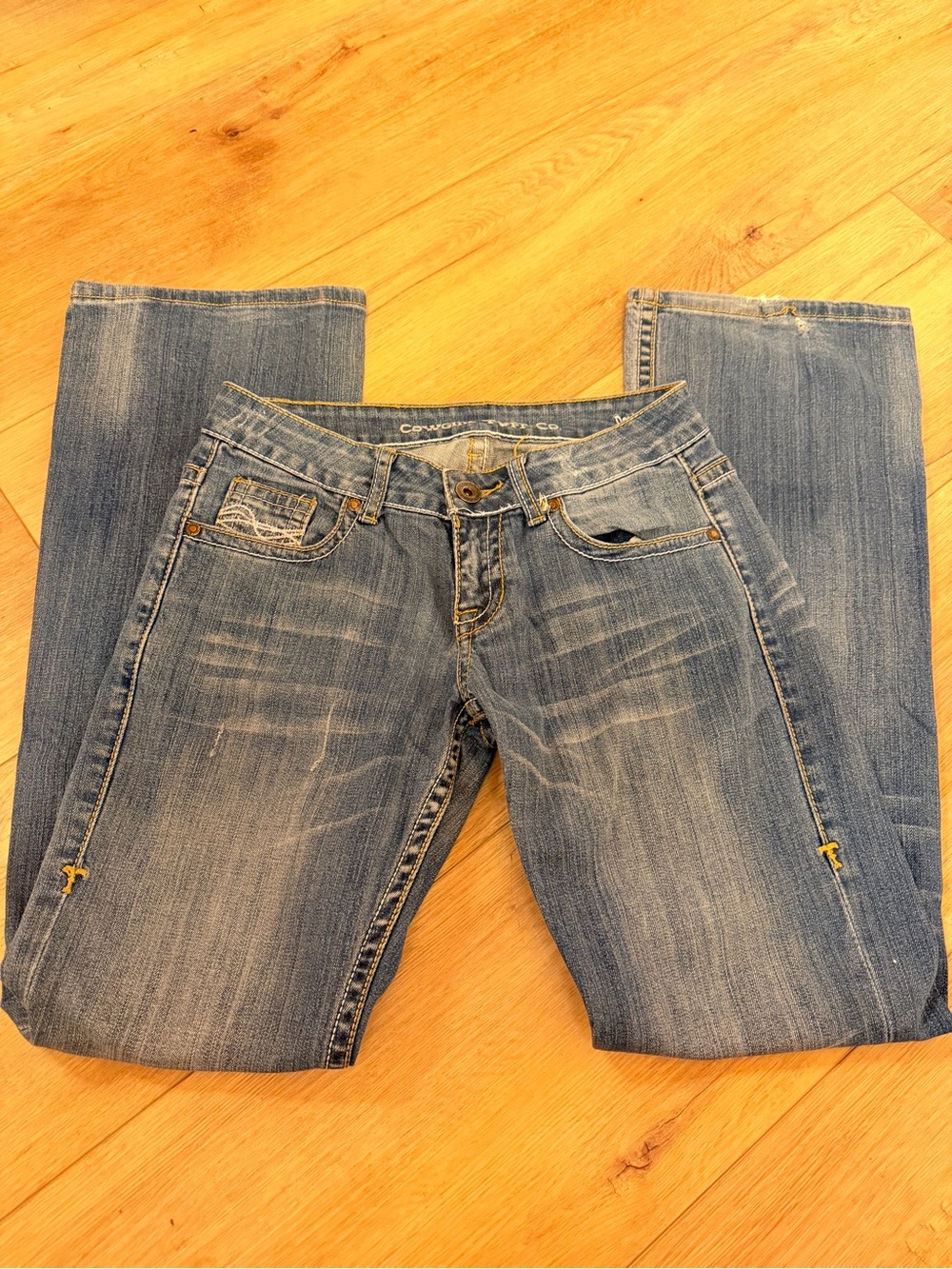 Cowgirl Tuff Faded Blue Boot Cut Jeans